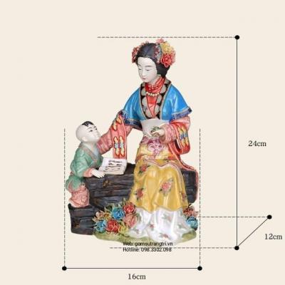 TƯỢNG MẪU TỬ GỐM SỨ THỦ CÔNG